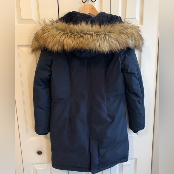 Vince Camuto navy blue down parka coat - Picture 3 of 7